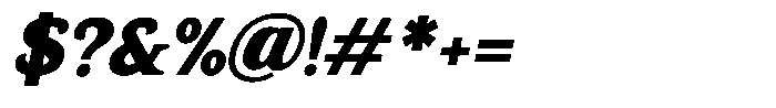 Gadinga Serif Black Italic Semi Condensed Font OTHER CHARS