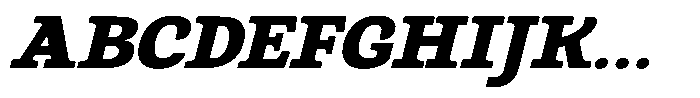 Gadinga Serif Black Italic Semi Expanded Font UPPERCASE