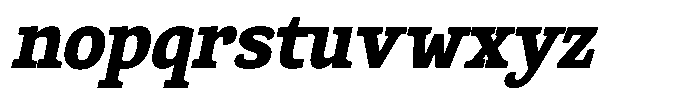 Gadinga Serif Black Italic Font LOWERCASE