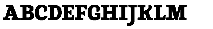Gadinga Serif Black Semi Condensed Font UPPERCASE