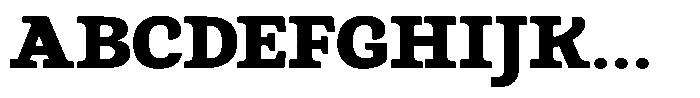 Gadinga Serif Black Semi Expanded Font UPPERCASE
