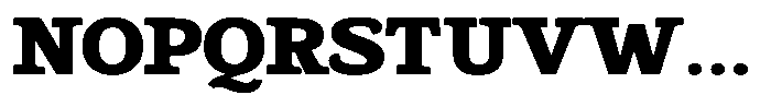 Gadinga Serif Black Semi Expanded Font UPPERCASE