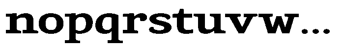 Gadinga Serif Bold Expanded Font LOWERCASE