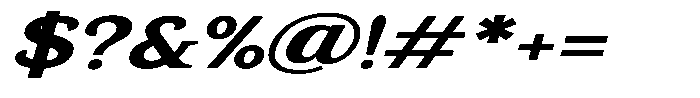 Gadinga Serif Bold Italic Expanded Font OTHER CHARS