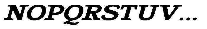 Gadinga Serif Bold Italic Expanded Font UPPERCASE