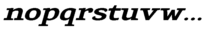 Gadinga Serif Bold Italic Expanded Font LOWERCASE