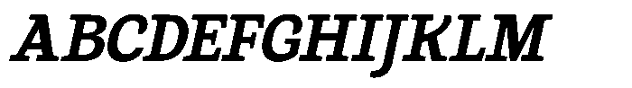 Gadinga Serif Bold Italic Semi Condensed Font UPPERCASE