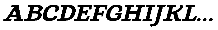 Gadinga Serif Bold Italic Semi Expanded Font UPPERCASE