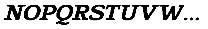 Gadinga Serif Bold Italic Semi Expanded Font UPPERCASE
