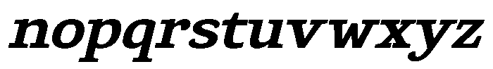Gadinga Serif Bold Italic Semi Expanded Font LOWERCASE