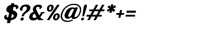 Gadinga Serif Bold Italic Font OTHER CHARS