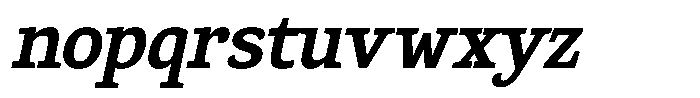 Gadinga Serif Bold Italic Font LOWERCASE