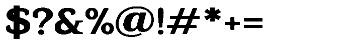Gadinga Serif Bold Semi Expanded Font OTHER CHARS