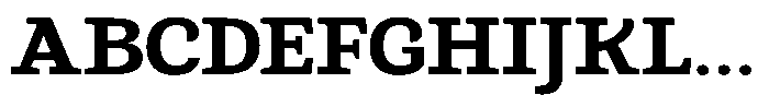 Gadinga Serif Bold Semi Expanded Font UPPERCASE