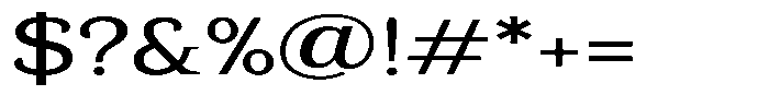 Gadinga Serif Expanded Font OTHER CHARS