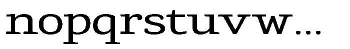 Gadinga Serif Expanded Font LOWERCASE