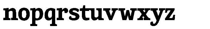 Gadinga Serif Extra Bold Condensed Font LOWERCASE