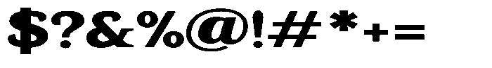 Gadinga Serif Extra Bold Expanded Font OTHER CHARS