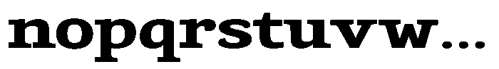 Gadinga Serif Extra Bold Expanded Font LOWERCASE