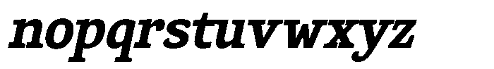Gadinga Serif Extra Bold Italic Condensed Font LOWERCASE