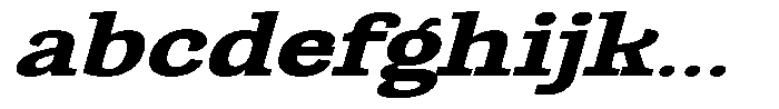 Gadinga Serif Extra Bold Italic Expanded FONT
