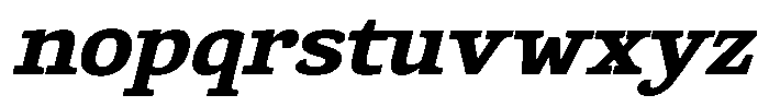 Gadinga Serif Extra Bold Italic Semi Expanded Font LOWERCASE