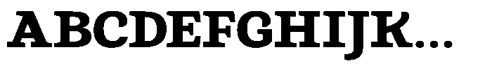 Gadinga Serif Extra Bold Semi Expanded Font UPPERCASE