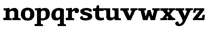 Gadinga Serif Extra Bold Semi Expanded Font LOWERCASE