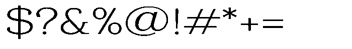 Gadinga Serif Extra Light Expanded Font OTHER CHARS