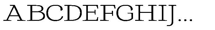 Gadinga Serif Extra Light Expanded Font UPPERCASE