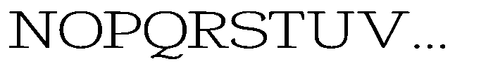 Gadinga Serif Extra Light Expanded Font UPPERCASE