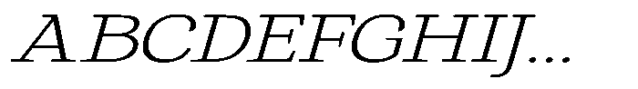 Gadinga Serif Extra Light Italic Expanded Font UPPERCASE