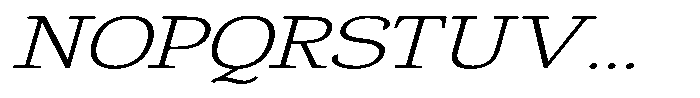 Gadinga Serif Extra Light Italic Expanded Font UPPERCASE
