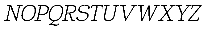 Gadinga Serif Extra Light Italic Font UPPERCASE