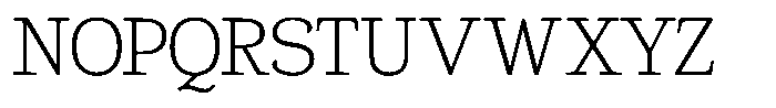 Gadinga Serif Extra Light Semi Condensed Font UPPERCASE