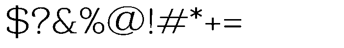 Gadinga Serif Extra Light Semi Expanded Font OTHER CHARS