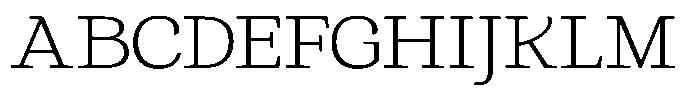 Gadinga Serif Extra Light Semi Expanded Font UPPERCASE