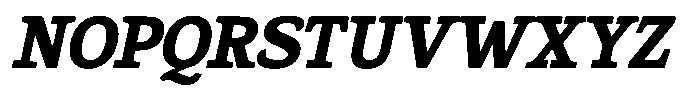 Gadinga Serif ExtraBold SemiCondensed Italic Font UPPERCASE