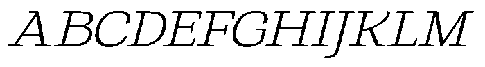 Gadinga Serif ExtraLight SemiExpanded Italic Font UPPERCASE
