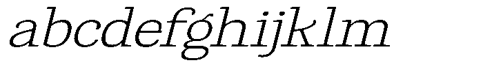 Gadinga Serif ExtraLight SemiExpanded Italic FONT