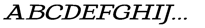 Gadinga Serif Italic Expanded Font UPPERCASE