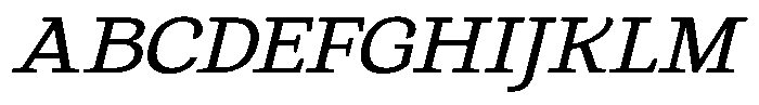 Gadinga Serif Italic Semi Expanded Font UPPERCASE