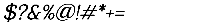 Gadinga Serif Italic Font OTHER CHARS