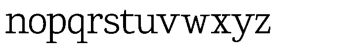Gadinga Serif Light Condensed Font LOWERCASE