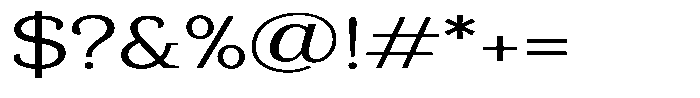 Gadinga Serif Light Expanded Font OTHER CHARS