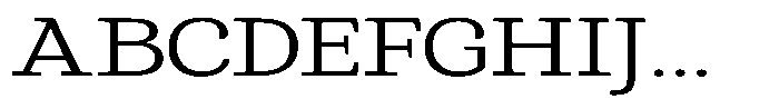 Gadinga Serif Light Expanded Font UPPERCASE