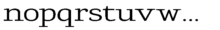 Gadinga Serif Light Expanded Font LOWERCASE