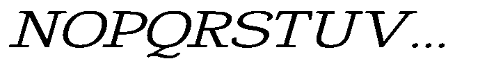Gadinga Serif Light Italic Expanded Font UPPERCASE