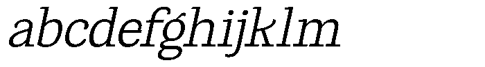 Gadinga Serif Light Italic Semi Condensed FONT