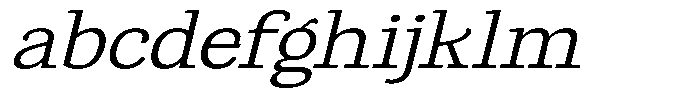 Gadinga Serif Light Italic Semi Expanded FONT